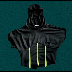 Black hoodie crop top
